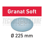 FESTOOL DISCHI ABRASIVI GRANAT SOFT SUPPORTO SPUGNA STF D.225 FORI 8+1 GR.80-240 (CONF. 25 PZ) x LEVIGATRICE A STELO PLANEX LHS 2 225