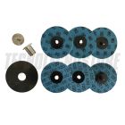 ADATTATORE ATT. M14 CON PLATORELLO PER DISCHI ABRASIVI D. 75 IDEALE x CARTEGGIATURA STECCHE PERSIANE DA UTILIZZARE SU SMERIGLIATRICE ANDOLARE 