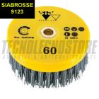 SIA SPAZZOLE FILO NYLON ABRASIVO D.130x50 PER SVERNICIATURA-INVECCHIAMENTO LEGNO - GR.46-60-120 :