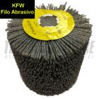 SIA SPAZZOLA ABRASIVA FILO NYLON D.100x100 x SVERNICIATURA-INVECCHIAMENTO LEGNO GR.46-80 