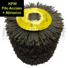 SIA SPAZZOLA ABRASIVA FILO ACCIAIO+NYLON D.100x100 x SVERNICIATURA-INVECCHIAMENTO LEGNO 