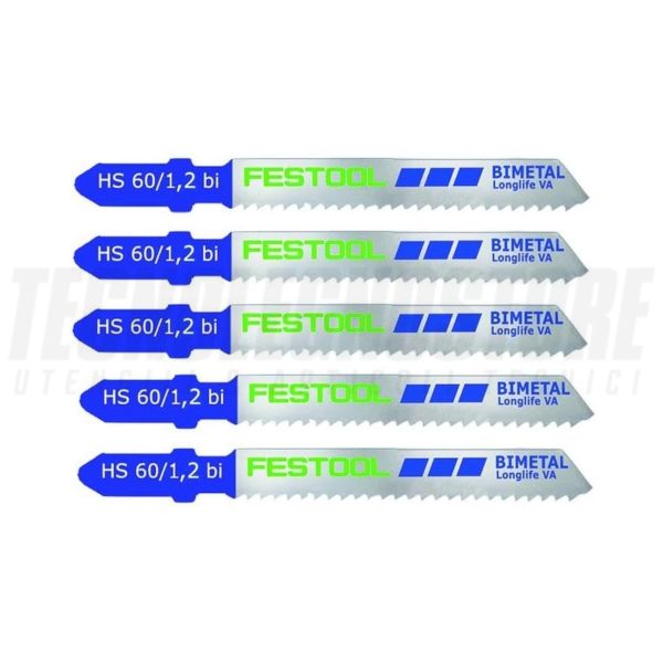LAME BI-METAL HS 60/1,2 PER SEGHETTO FESTOOL (CONF.5 PZ.)
