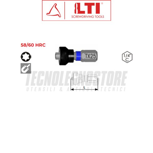 INSERTI LTI KRINO VITI TORX MAGNETICO E CODICE COLORE