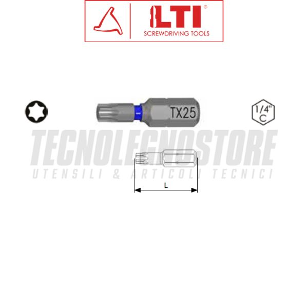 INSERTI LTI KRINO VITI TORX CON MAGNETE 10 PEZZI