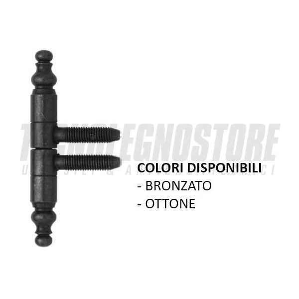 SFS SASSBA CERNIERE ANUBA STILE BAROCCO IN ACCIAIO Art. 50/B Ø 11 