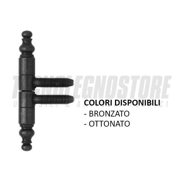 SFS SASSBA CERNIERE ANUBA STILE BAROCCO IN ACCIAIO Art. 50/B Ø  9 