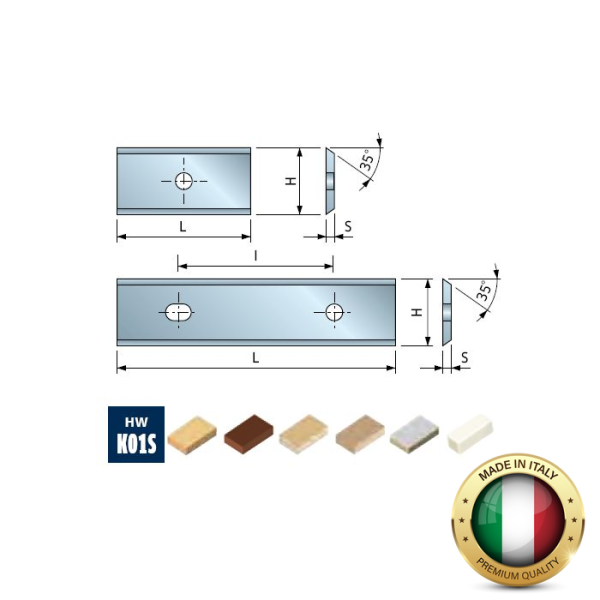 COLTELLI CG08M REVERSIBILI A 35° IN HW FREUD (CONF.10 PZ.)