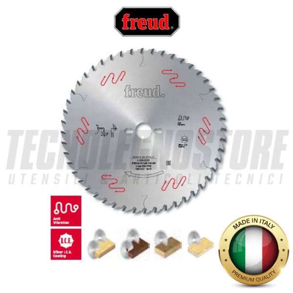 FREUD LAME LU2 HM x SEGHE CIRCOLARI x TAGLIO LUNGO E TRAVERSO VENA X PANNELLI IN LEGNO E COMPOSITI ( D. 250-300-350)