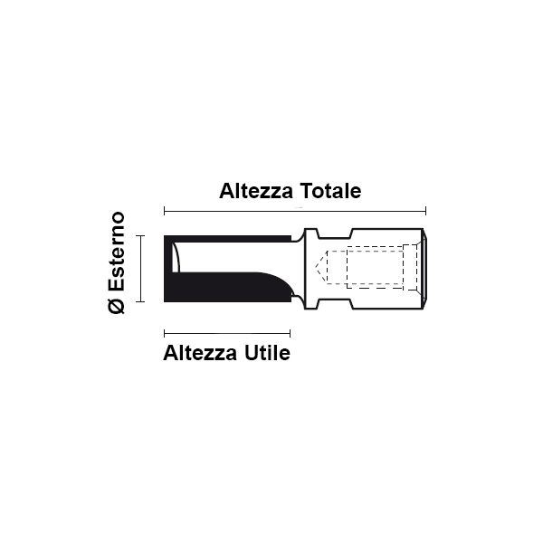 PUNTE HM PIANE - Att. M12x1 (Ø 8-25)