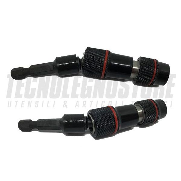 PORTA INSERTI SNODATO FINO 20° CON SGANCIO RAPIDO - ATT. 1/4" LUNG. 90 MM