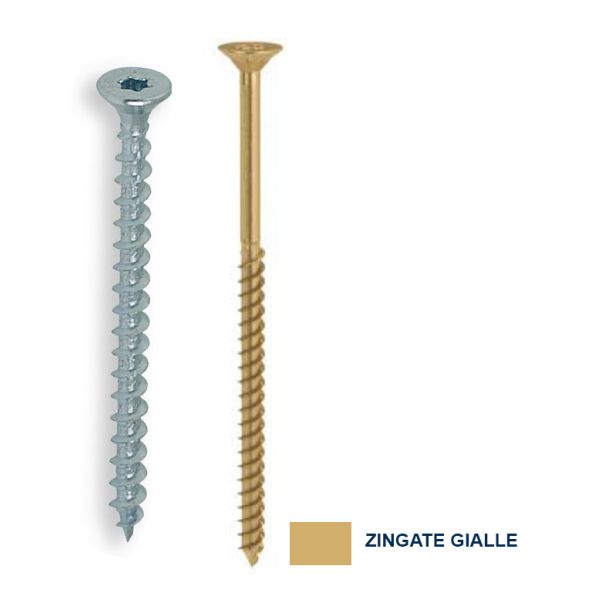 VITI PER TRUCIOLARI E LEGNO TSP TX TESTA SVASATA PIANA IMPRONTA TORX IDEALI PER CARPENTERIA IN LEGNO 